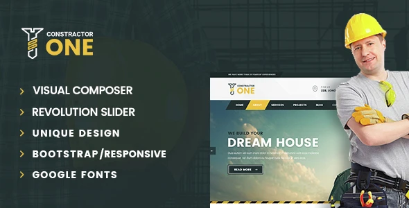 Constructor One – Construction WordPress Theme